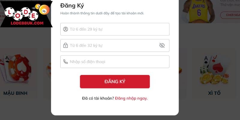 Giới thiệu sơ lược về đăng ký LODE88